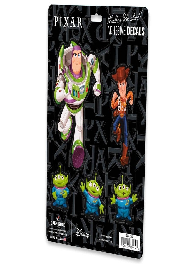 Open Road Brands Disney Pixar Toy Story Characters Adhesive Vinyl Decals - Fun Set of 5 Toy Story Stickers Including Buzz, Woody and Aliens - Image 2